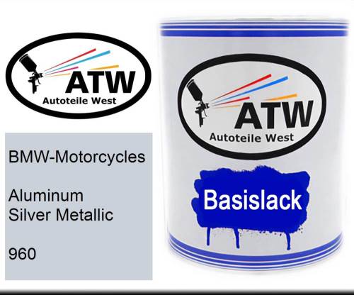 BMW-Motorcycles, Aluminum Silver Metallic, 960: 1L Lackdose, von ATW Autoteile West.